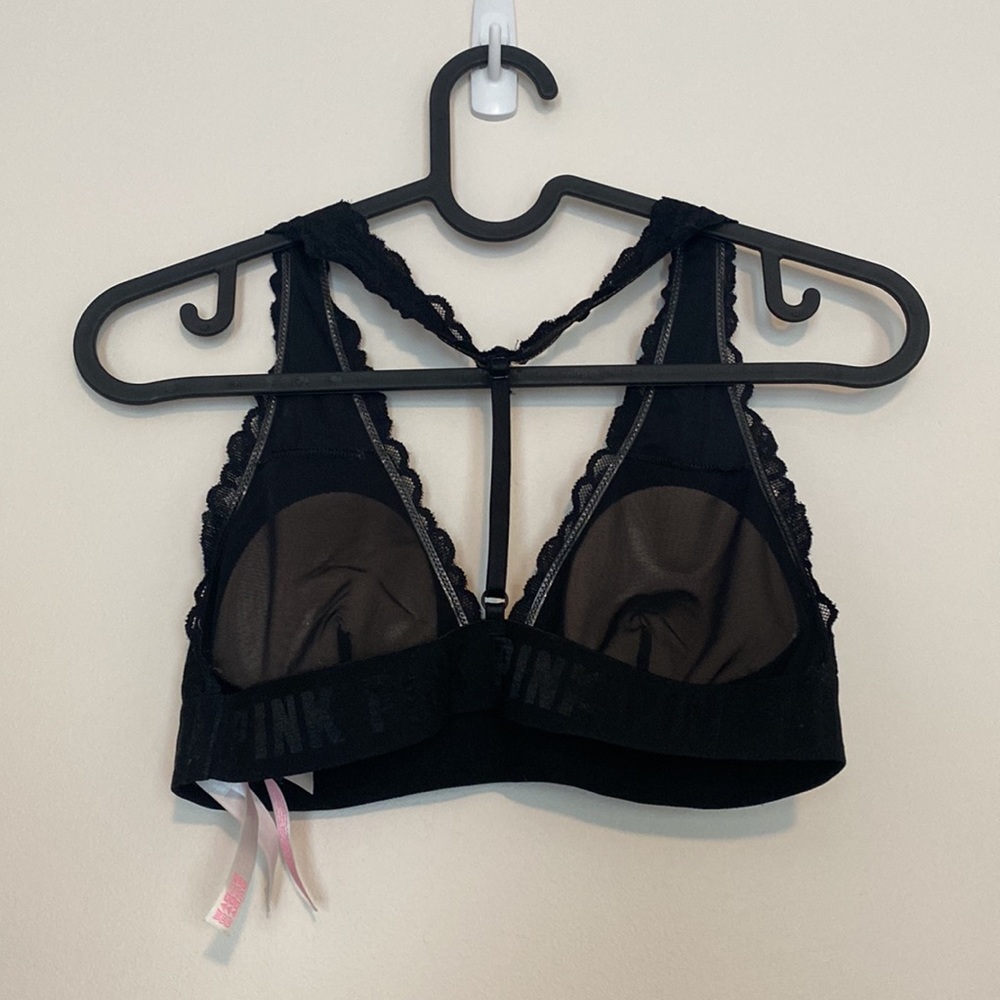 Pink Black Racerback Bralette - Picture 2 of 3